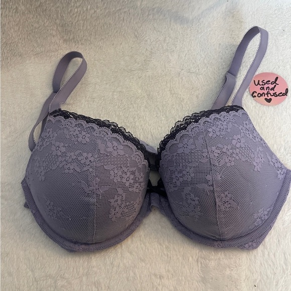 aerie Other - Aerie Lavender Lace Bra with Black Trim